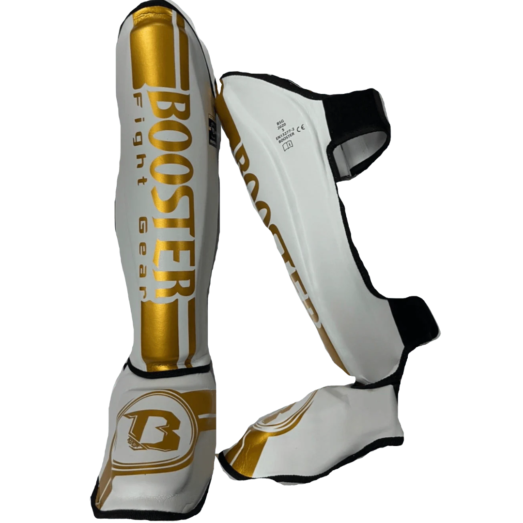 Booster Shin Guards Gold & White – Beliy Volk