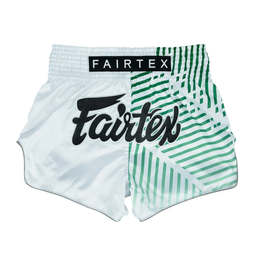 Fairtex Muay Thai Shorts "Racer White" - Beliy Volk
