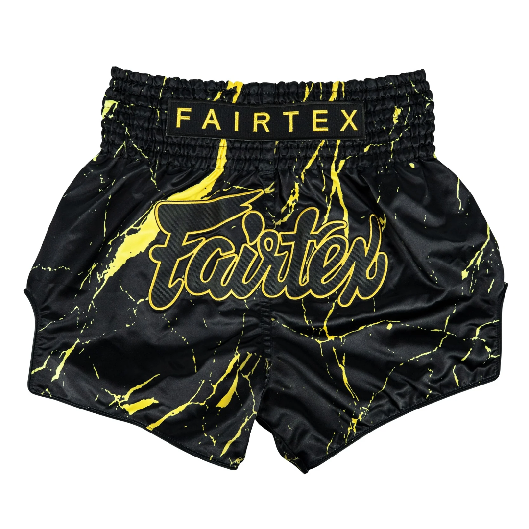 Fairtex Muay Thai Shorts "Black Marble" - Beliy Volk