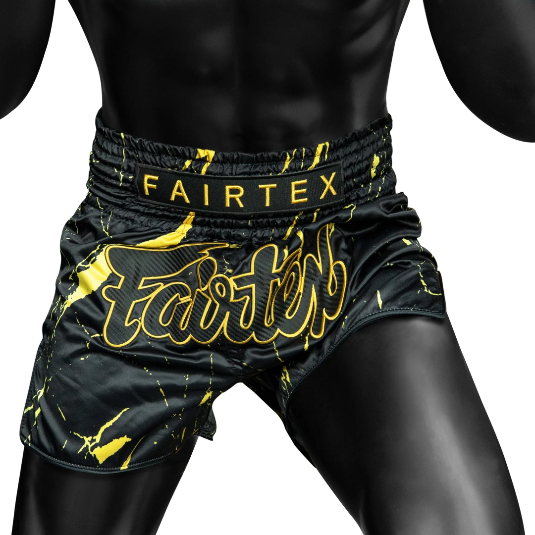 Fairtex Muay Thai Shorts "Black Marble" - Beliy Volk