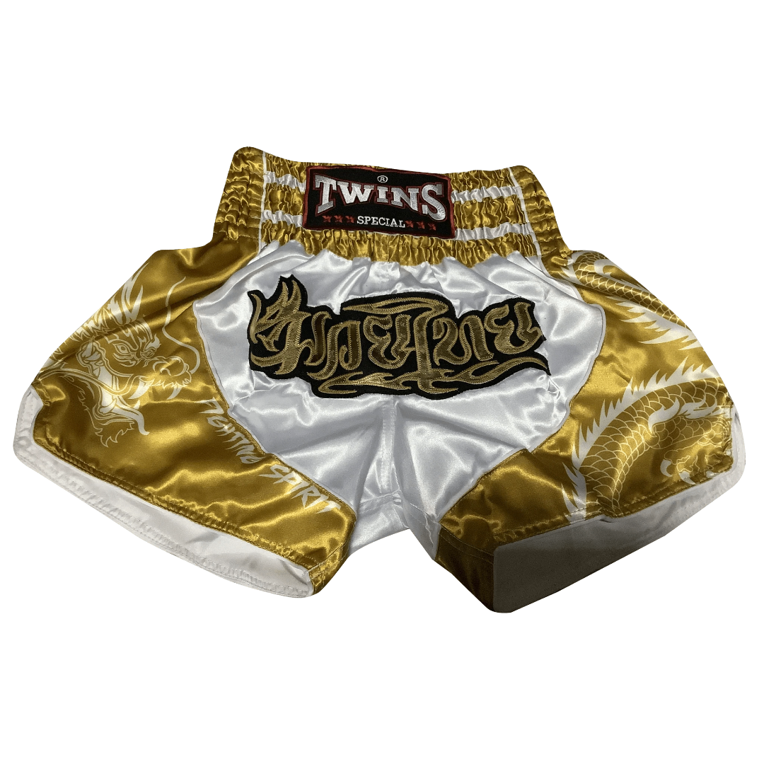 Twins Special Muay Thai Shorts "White Gold" - Beliy Volk