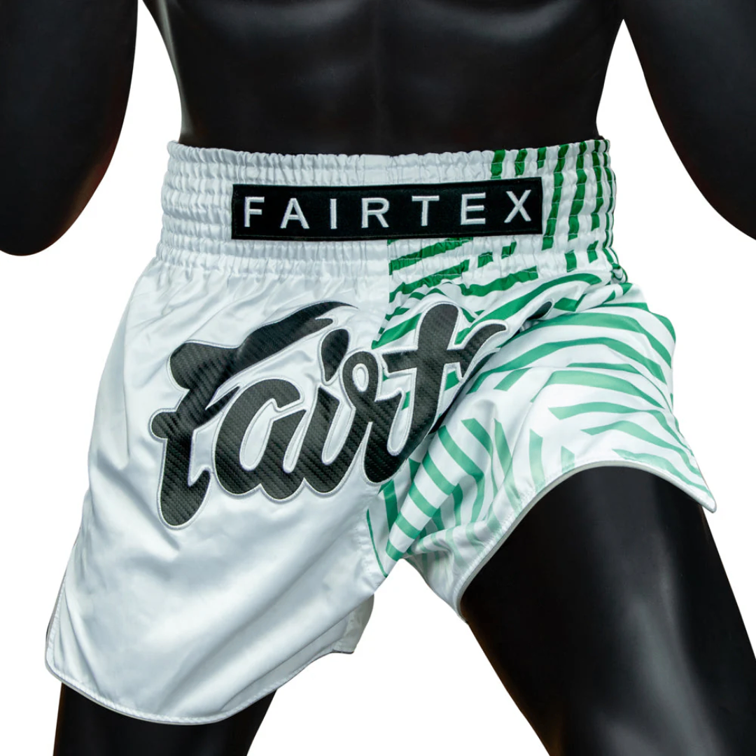 Fairtex Muay Thai Shorts "Racer White" - Beliy Volk